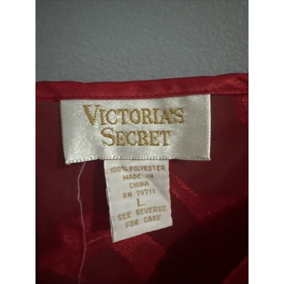 Vintage Victoria Secret Gold Label Teddy Bodysuit Red Button With Lace - Picture 3 of 5